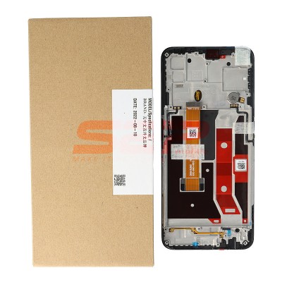 LCD+Touchscreen cu Rama OPPO A72 5G / A73 5G BLACK Original Service Pack foto