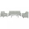 Gossi set de canapele cu perne, 3 piese, gri deschis, catifea