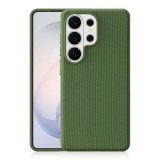 Husa compatibila cu Samsung Galaxy S26 Ultra, MagSafe, Design Woven, Soft Touch, Antisoc, Verde