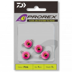 Plumb Daiwa Prorex Flexi JIG-System TG Head, roz-fluo (Greutate plumb: 8g)