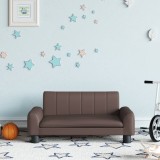 vidaXL Canapea pentru copii maro 70x45x30 cm piele artificială