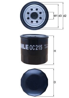 MAHLE OC 215 Filtru ulei foto