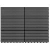 VidaXL Plăci de pardoseală, 6 buc., negru, 60x30 cm, WPC, 1,08 m&sup2;