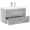vidaXL Set mobilier de baie, 2 piese, gri beton, lemn compozit 3324909