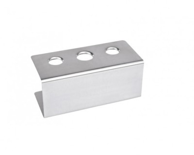 Suport inox pentru 3 conuri inghetata foto