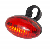 Lampa cu 5 LED pentru spate bicicleta, Esperanza Arion, 7 moduri iluminare, alimentare 2 x AAA, rosie