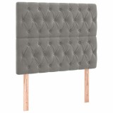 Cumpara ieftin Tablie de pat gri deschis 90x7x118/128 cm catifea