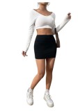 Fusta Mini Bodycon Neagra XS - Fusta Dama, Casual, Club