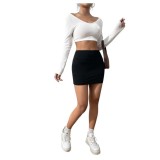 Fusta Mini, Bodycon, Negru - XS