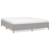 Cumpara ieftin Cadru de pat cu arcuri, gri deschis, 180x200 cm, textil