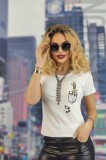 U846-2 Tricou casual cu imprimeu panda