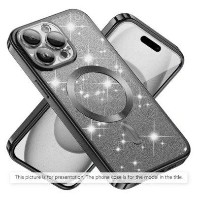 Husa pentru Samsung Galaxy A36 5G - Techsuit Luxury Glitter MagSafe - Black foto