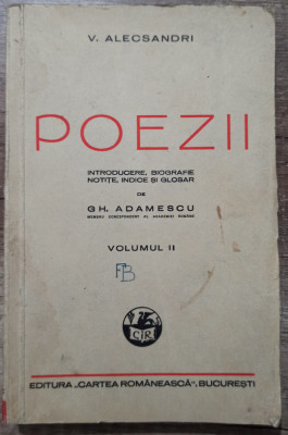 Poezii - V. Alecsandri// vol. 2, 1940 foto