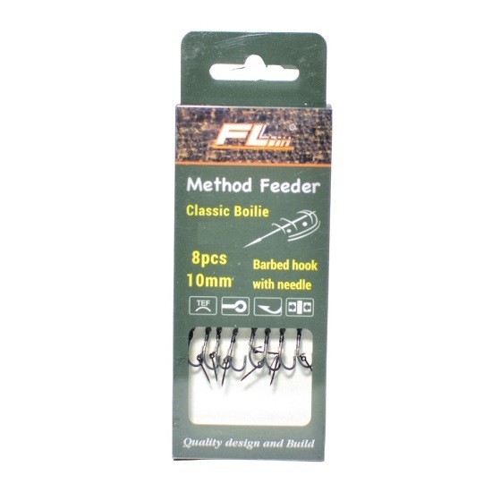 Carlige Legate FL Method Feeder Cu Spin 7mm Carlig Classic Boilie Nr 8 8Buc/Set