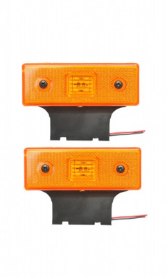 Set 2 lampi LED pentru gabarit cu suport 12v-24v foto