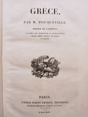 M. Pouqueville - Grece (Editia: 1843) foto