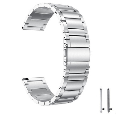 Curea din metal, compatibila Huawei Watch Fit 3, adaptor inclus, telescoape Quick Release, Silver foto