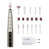 Freza Unghii Profesionala LUXORISE Titanium Ultra, 35000 RPM, Portabila, Baterie 6h, USB, Gold