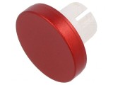 Lentilă Buton 22mm Roșie Aluminiu &Oslash;19,7mm