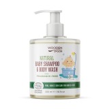 Sampon si gel de dus ecologic fara parfum 300ml Wooden Spoon pentru copii si bebelusi 0+