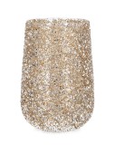 Vaza flori sticla transparenta aurie Brillant &Oslash;18,5x27h