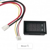 Voltmetru ampermetru DC 100V 10A afisaj dublu
