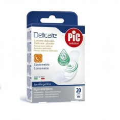 Plasturi Pic Solution delicati, autocolante, diverse dimensiuni, 4 dimensiuni, 20 buc.