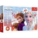 Puzzle Trefl Frozen 2: Ana si Elsa aventuri magice 60 piese