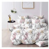 Cumpara ieftin Lenjerie pat dublu,bumbac finet,6 piese,cearceaf normal 220x240cm, cearceaf pilota 200x220cm, 2 fete de perna 50x70, 2 fete de perna 70x70-A1071