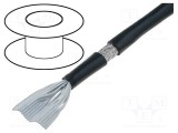 Cablu 3M bandă rotundă 1,27mm litat Cu PVC negru 30,5m