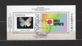 POLONIA 1991 - PHILA NIPPON. FLUTURE , COLITA STAMPILATA, SA18