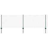 VidaXL &Icirc;ngrădire cu st&acirc;lpi Verde 0.8 x 10 m Oțel 3336231