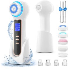 Aparat Profesional pentru Indepartarea punctelor Negre VisionHub&reg;, Perie electrica de curatare faciala 5in1, Afisaj LCD, 3 niveluri de putere, 4 sonde