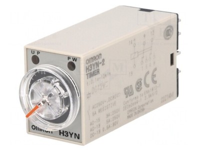 Timer 0,1s&amp;divide;10min DPDT 12VDC 250VAC/5A foto