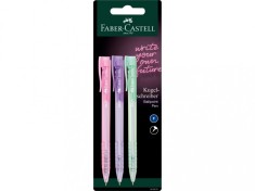 Pix Faber-Castell RX P5, 0.5 mm, semi-gel, albastru, pastel, 3 buc blister