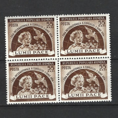 ROMANIA 1954 - ZIUA INTERNATIONALA A COPILULUI, BLOC, MNH - LP 369
