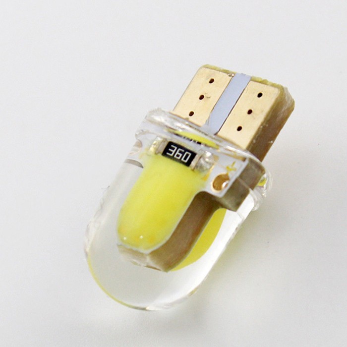 Bec led 2 buc T10 W5W COB 8 SMD