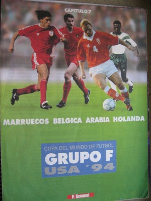 Program fotbal - Campionatul Mondial de Fotbal USA 1994, grupa F foto
