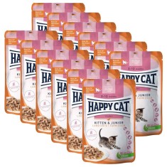 Happy Cat Plic Kitten &amp;amp;amp; Junior Land Ente 12 x 85 g foto