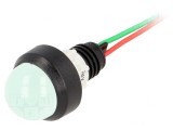 Lampă LED control verde 24V &Oslash;13mm IP40