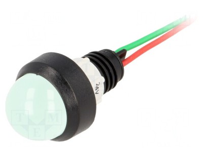 Lampă LED control verde 24V &amp;Oslash;13mm IP40 foto