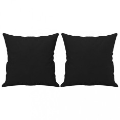 Perne decorative, 2 buc., negru, 40x40 cm, microfibra foto