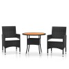Set mobilier de gradina, 3 piese, poliratan