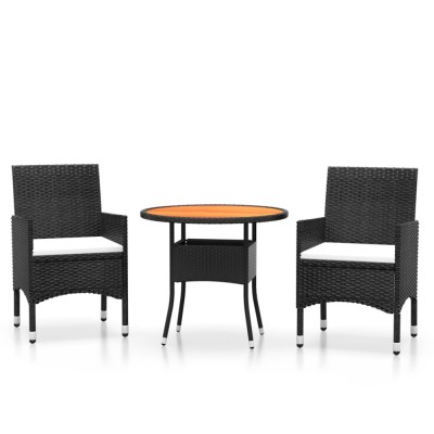 Set mobilier de gradina, 3 piese, poliratan foto