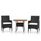 Set mobilier de gradina, 3 piese, poliratan
