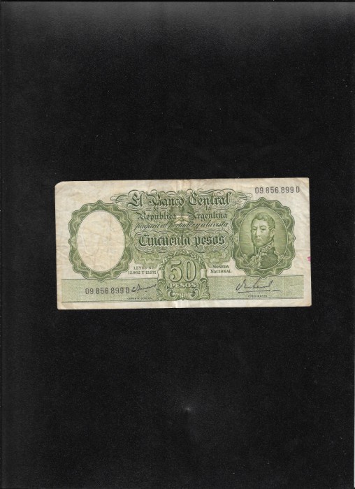 Argentina 50 pesos 1966 seria09856899