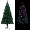VidaXL Pom de Crăciun artificial cu suport, verde, 210cm, fibră optică 321029