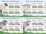 RASE DE OI DIN ROMANIA,SET MINICOLI,MNH,2017,Lp.2164b, ** ROMANIA., Fauna, Nestampilat