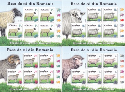 RASE DE OI DIN ROMANIA,SET MINICOLI,MNH,2017,Lp.2164b, ** ROMANIA. foto