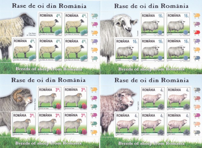 RASE DE OI DIN ROMANIA,SET MINICOLI,MNH,2017,Lp.2164b, ** ROMANIA.